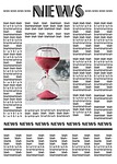 news, newspaper, hourglass