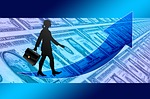 businesswoman, briefcase, success