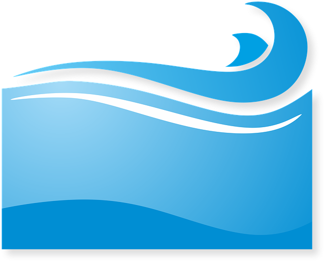 Free sea logo blue illustration