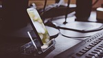 smartphone, cartridge cases, keyboard