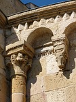 romanesque, apse, carved stone