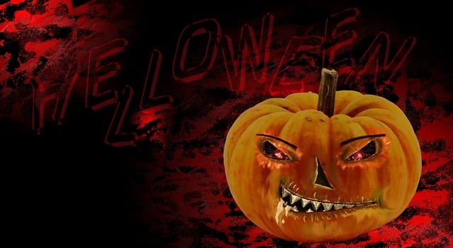 Free pumpkin vegetables halloween background illustration