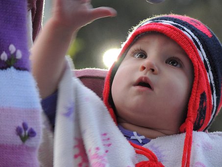 Baby, Bebes, Niña, Feliz, Retrato