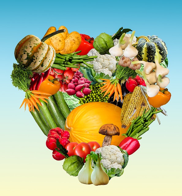 Free heart vegetables harvest illustration