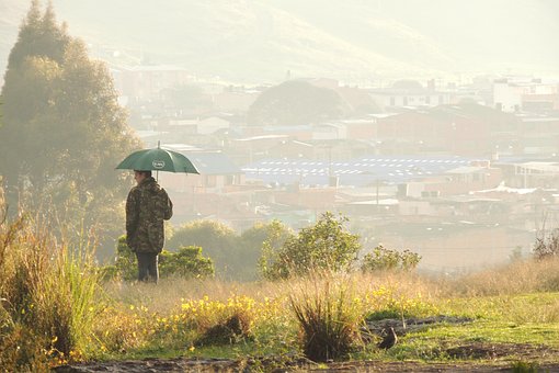 Sunshine, Atardecer, Montañas, Cielo