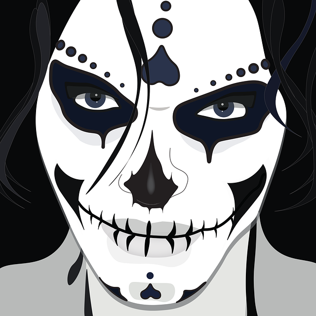 Free halloween guy make-up illustration
