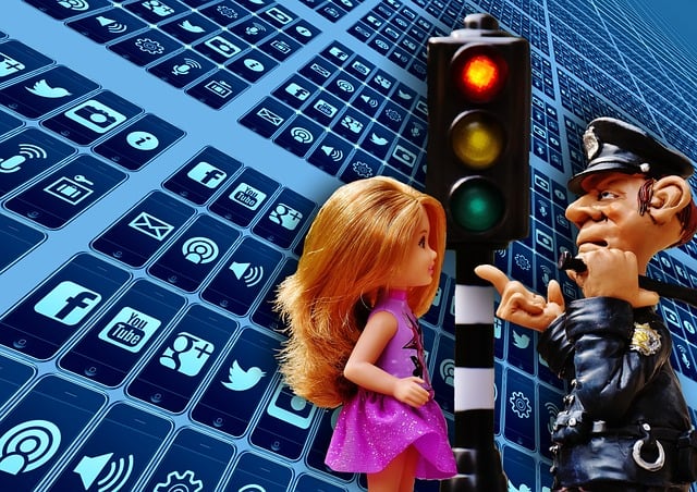 Free social media internet security illustration