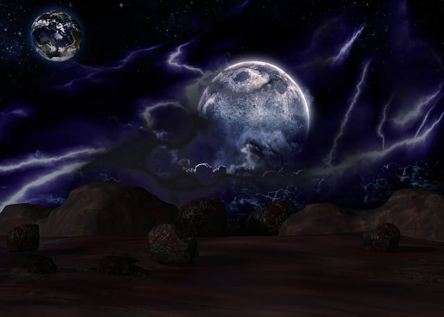 Free planet earth moon illustration