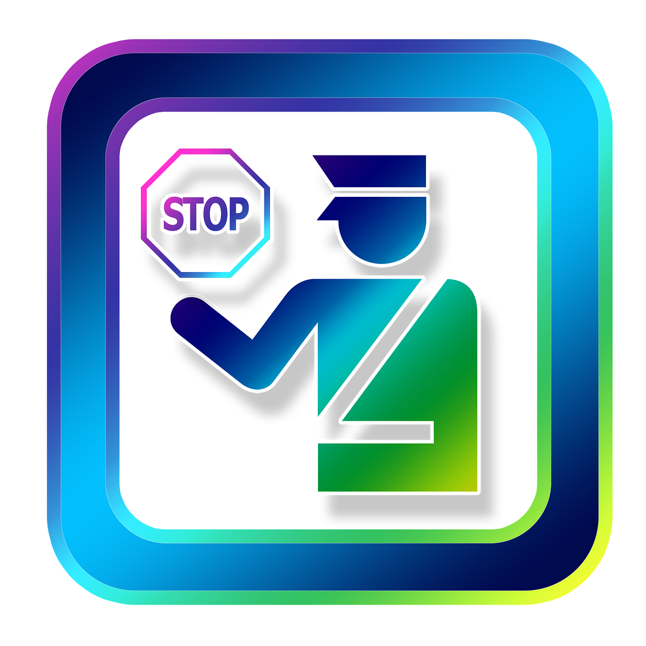 Free icon stop cop illustration