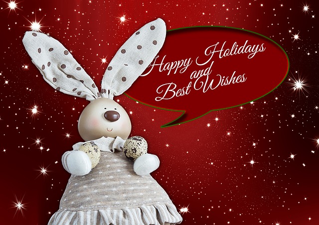 Free christmas rabbit public holidays illustration