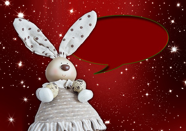 Free christmas rabbit public holidays illustration