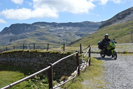 Alpen, Biker, Schweiz, Reisen, Draussen