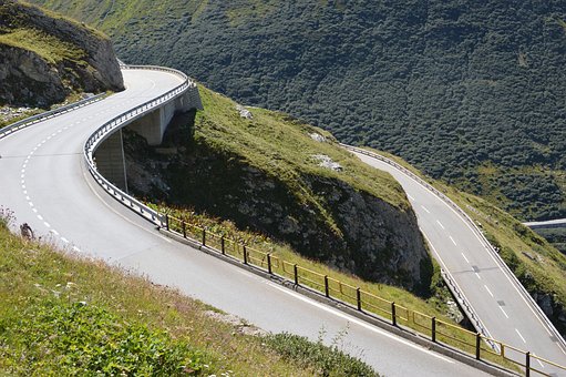 Schweiz, Serpentinen, Alpen, Gebirgspass