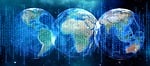 binary, code, globe