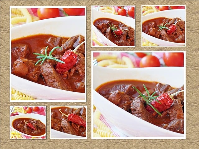Gulasch, Goulasch, Fleisch, Rindfleisch