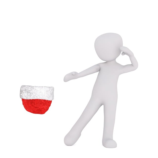 Free christmas santa hat throw away illustration