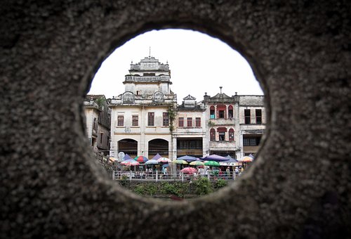 China, Peisaj, Kaiping, Diaolou