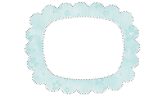 Free photo frame blue baby frame illustration