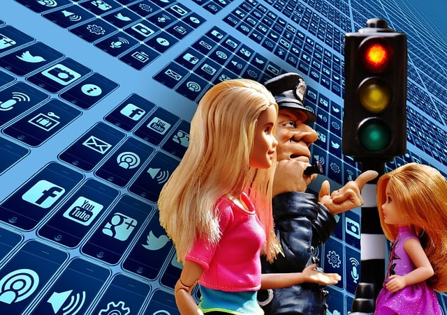 Free social media internet security illustration