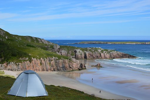 Schottland, Camping, Strand, Wildcampen