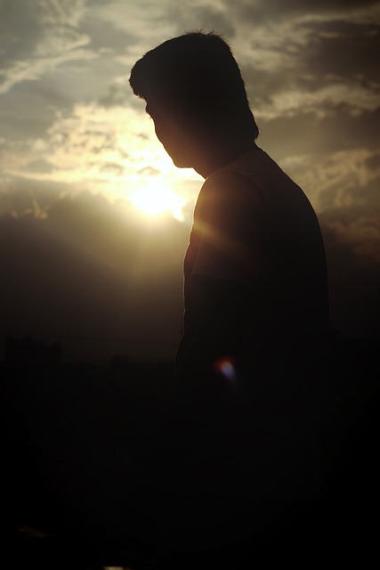 Free Silhouette Man Sun photo and picture