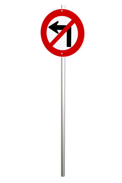 Free no left turn traffic sign regulatory illustration