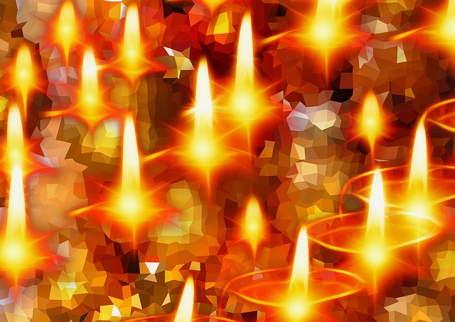 Free christmas candles bright illustration
