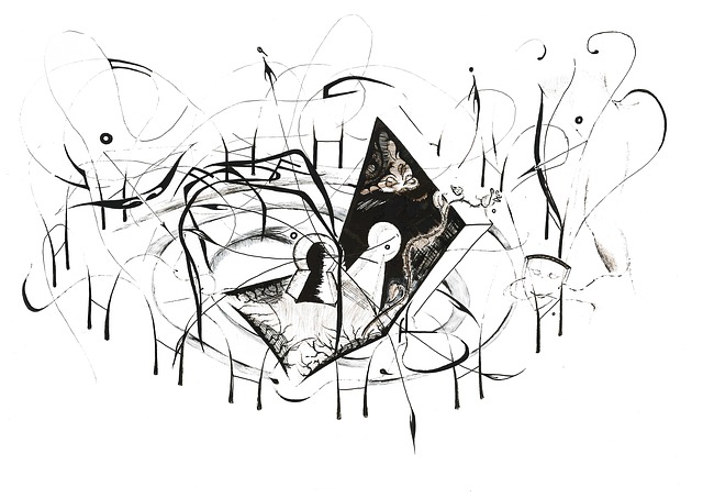 Download free HD stock image of Black And White Mystic Free black and white mystic art illustration