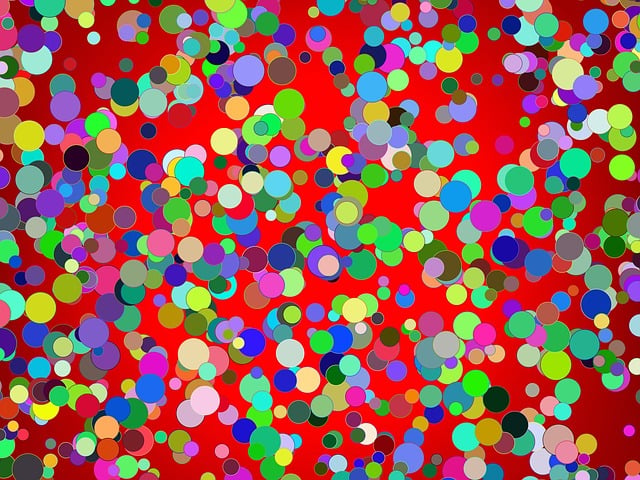 Free date of birth confetti multicoloured illustration