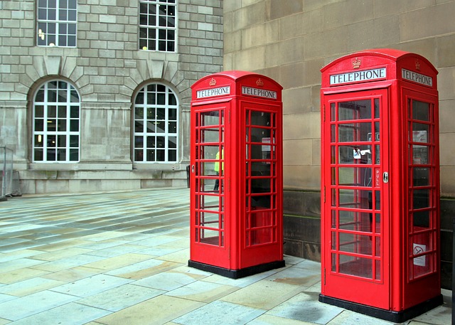 Telefon, England, Rot, Verkaufsstand