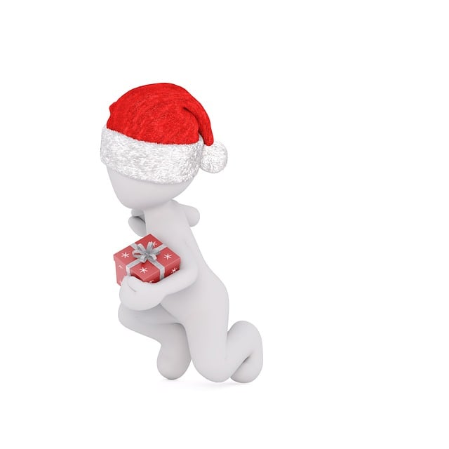 Free christmas white male whole body illustration