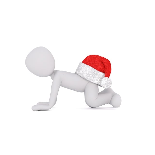 Free christmas white male whole body illustration