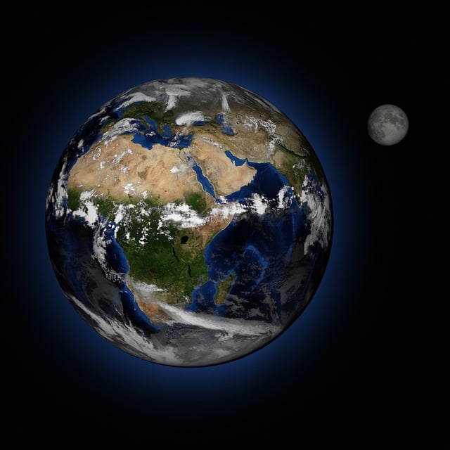 Free earth moon space illustration