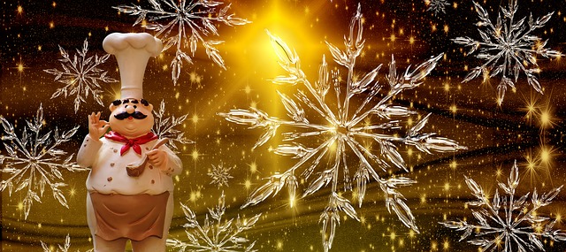 Free christmas cook snowflake illustration