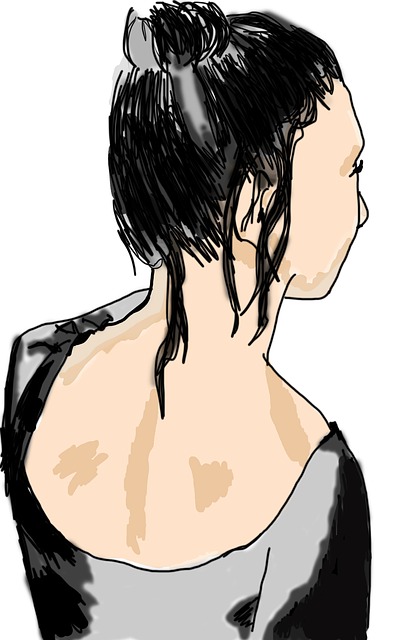 Free woman grey timid illustration