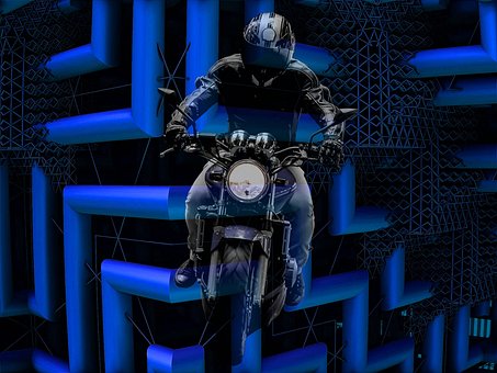 Moto, Futurist, Albastru, Moderne