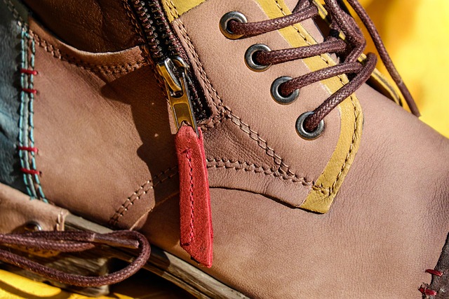 shoe, leather shoe, zipper, slide, laces, brown, winter shoe, modern, new, contemporary