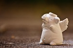 guardian angel, pig, gypsum
