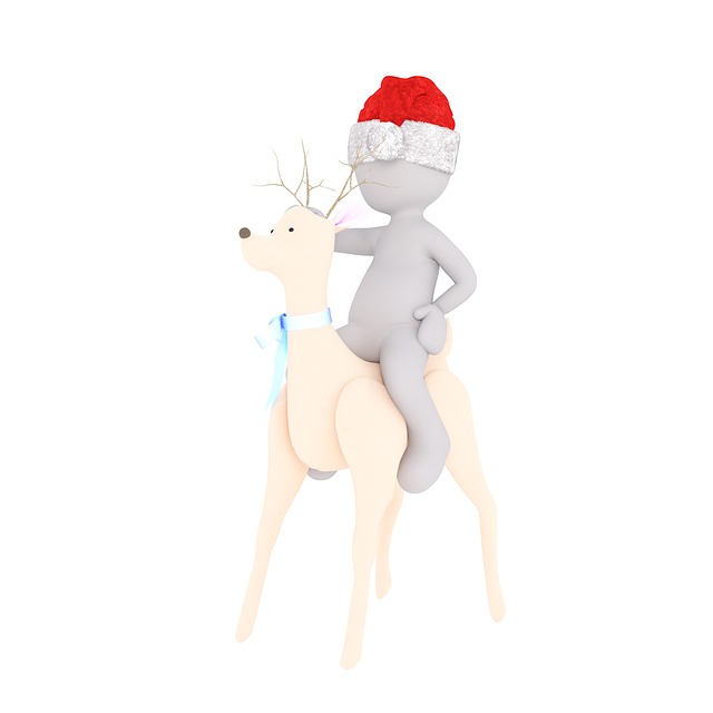 Free christmas white male whole body illustration