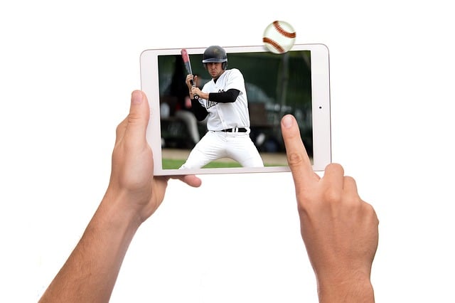 Tablet, 3D, Baseball, Sport, Display