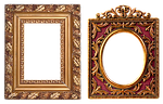 frame, carved, gold