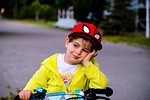 child, bicycle, baby