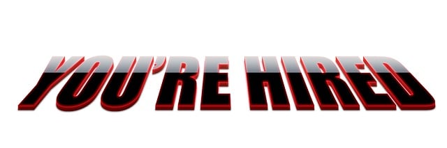 Free hired success employment illustration