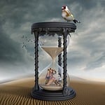 hourglass, time, transience