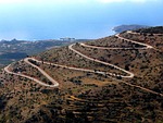 serpentine, road, sea