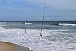 surf fishing, ocean, surf