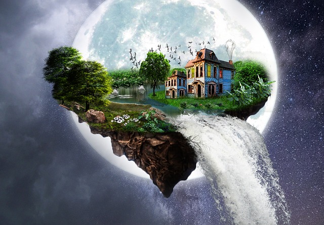 Free Island Clouds illustration and picture