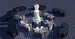 lady, chess piece, kreispuzzel