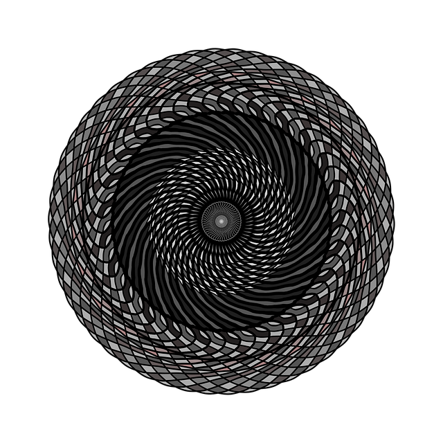 Free mandala grey circular illustration