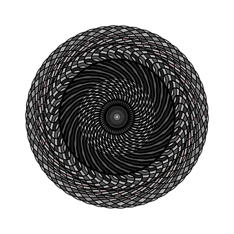 Mandala, Gris, Circular, Circulos